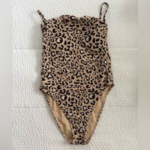 Hollister Leopard Print One-Piece Swimsuit